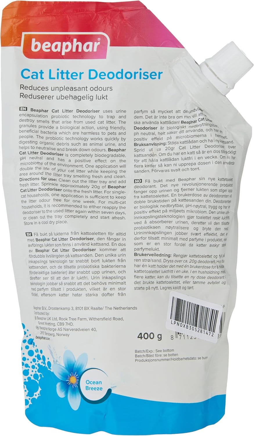 Beaphar Cat Litter Deodoriser 400g - Image 3