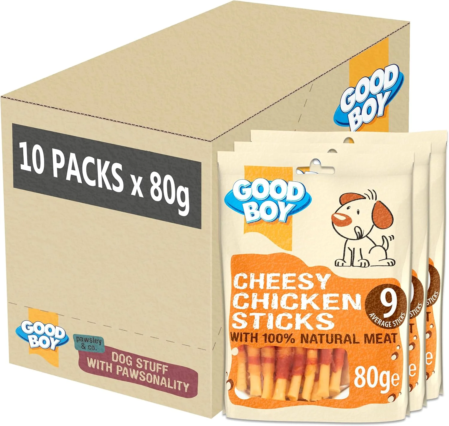 Good Boy Cheesy Chicken Sticks 80g - Image 6