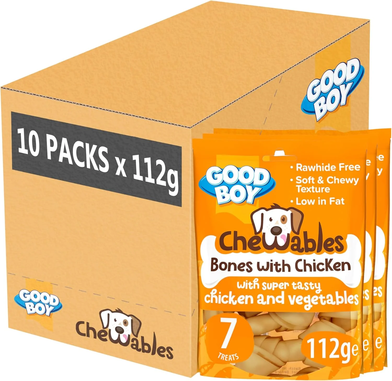 Good Boy Chewables Mini Chicken & Vegetable Bones 112g - Image 6