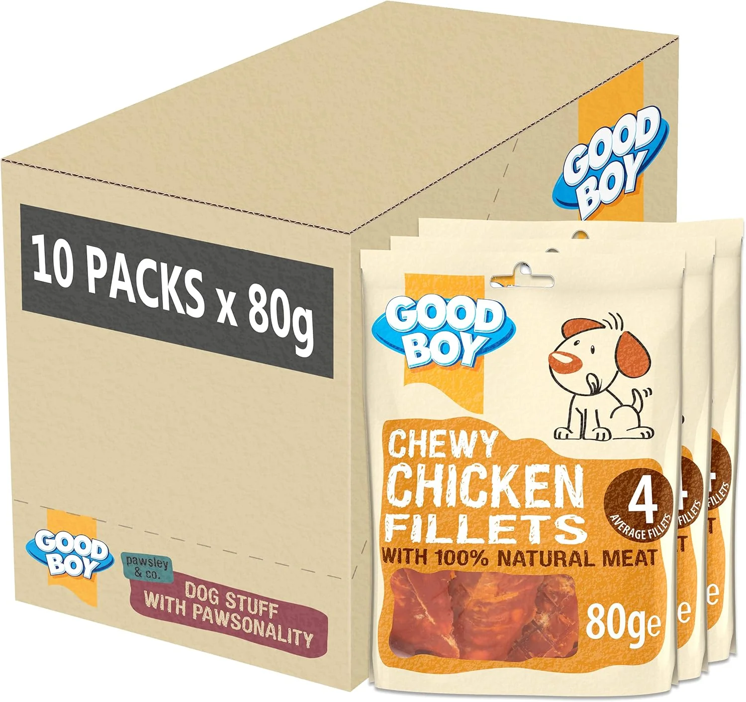 Good Boy Chewy Chicken Fillets 80g - Image 7