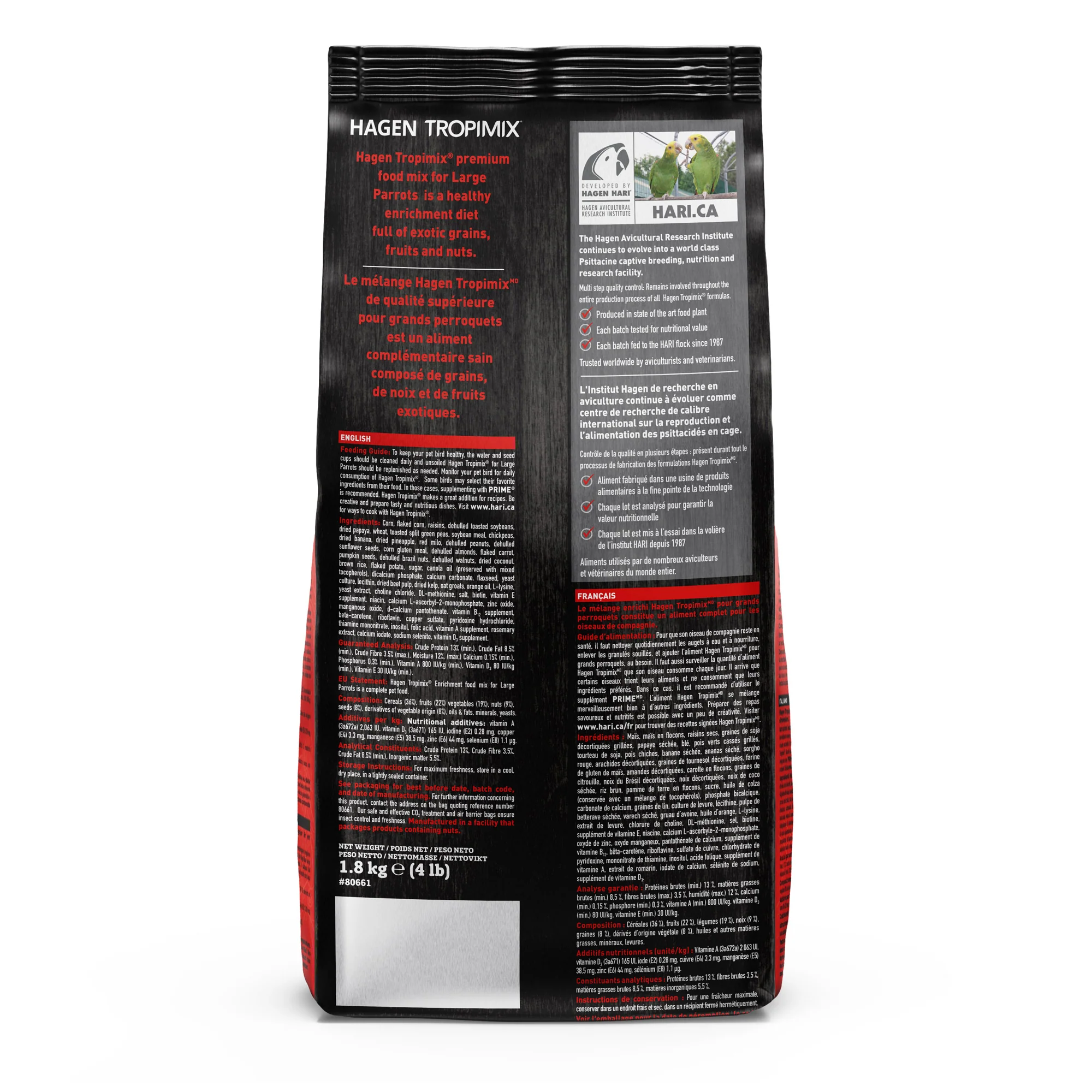 Hari Tropimix Large Parrots 1.8kg (4lb) - Image 4