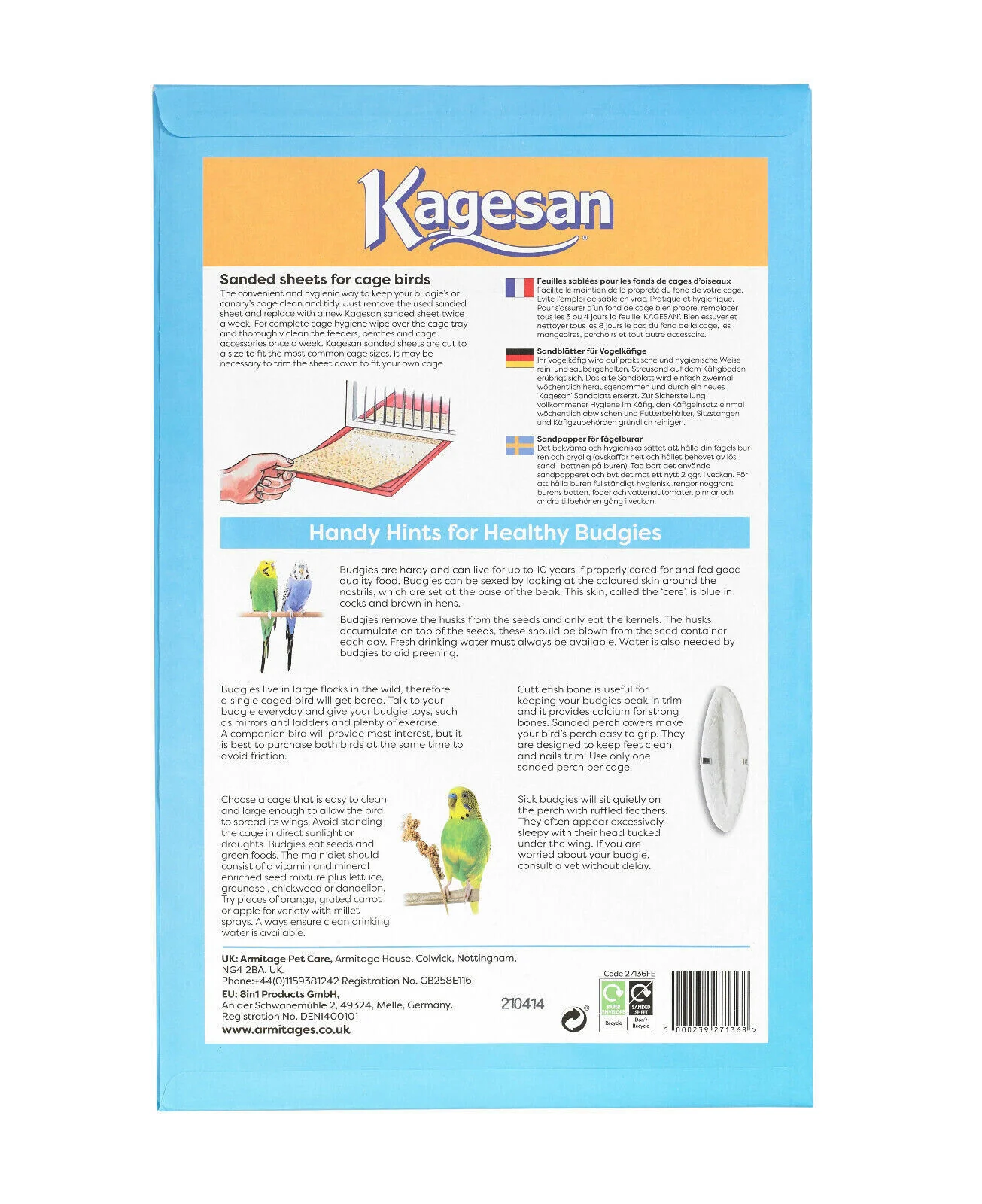 Kagesan Blue 16"x 10" 6 Sheets - Image 3