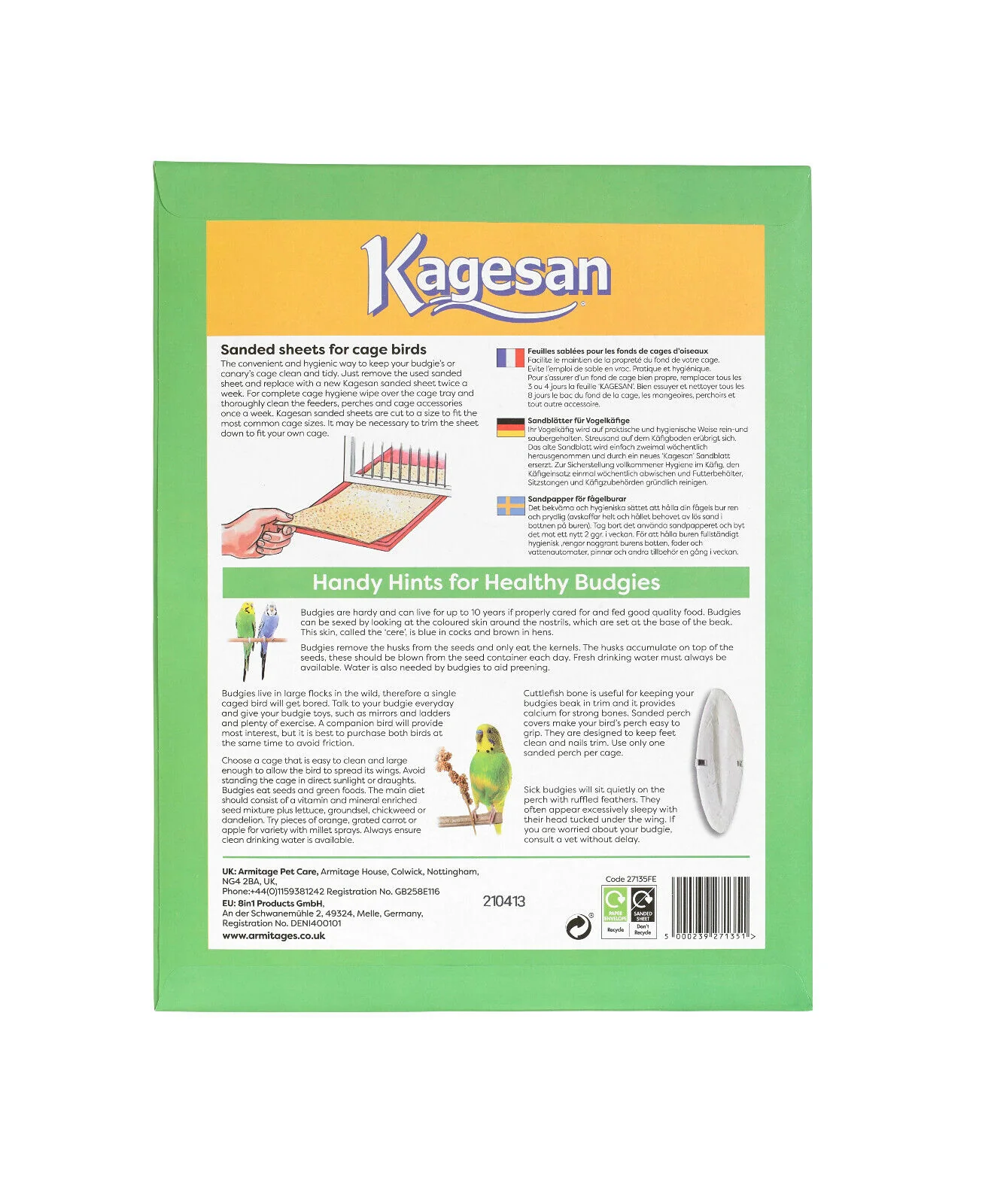 Kagesan Green 13"x 10" 6 Sheets - Image 3