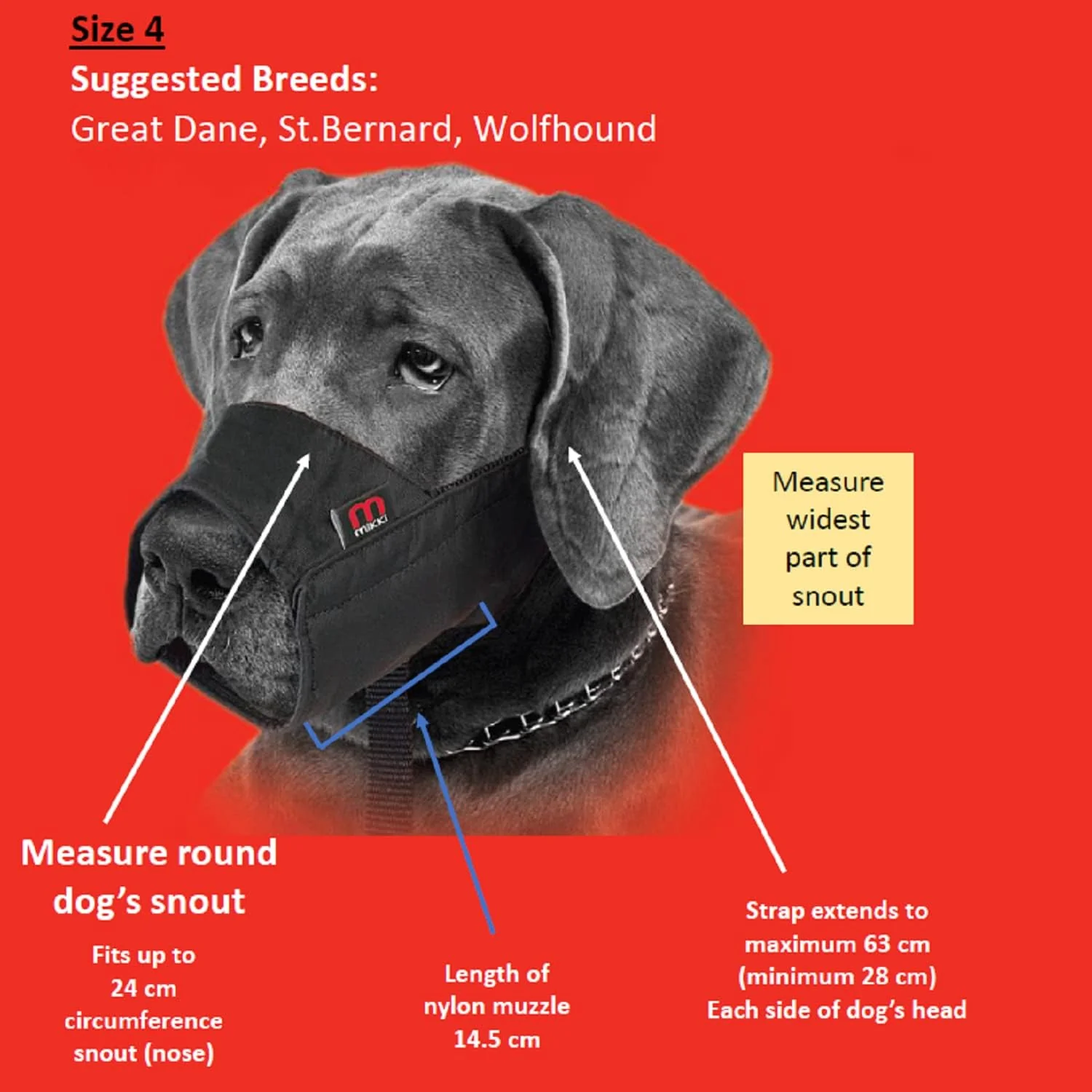 Mikki Nylon Muzzle Size 4 - Image 5