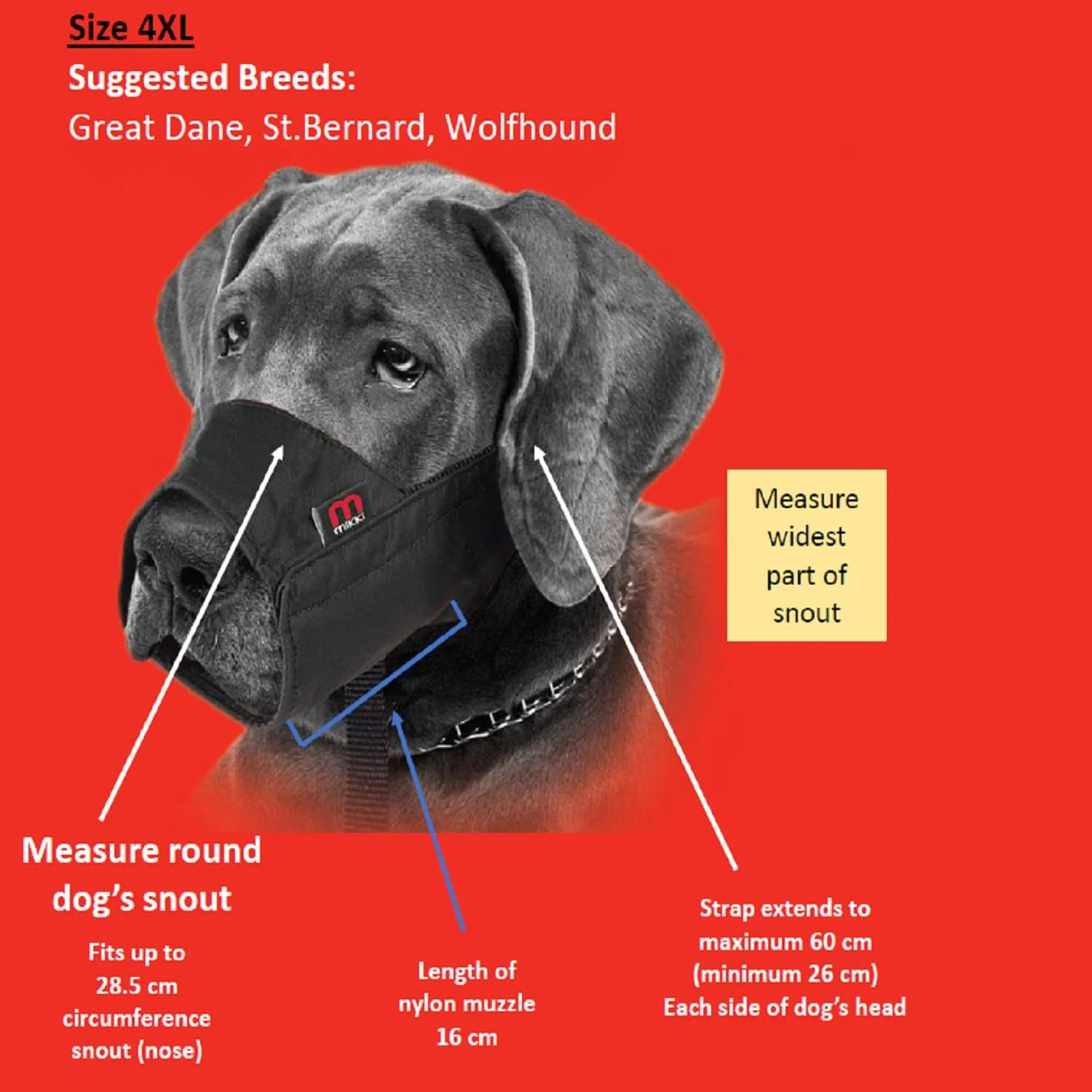 Mikki Nylon Muzzle Size 4XL - Image 6