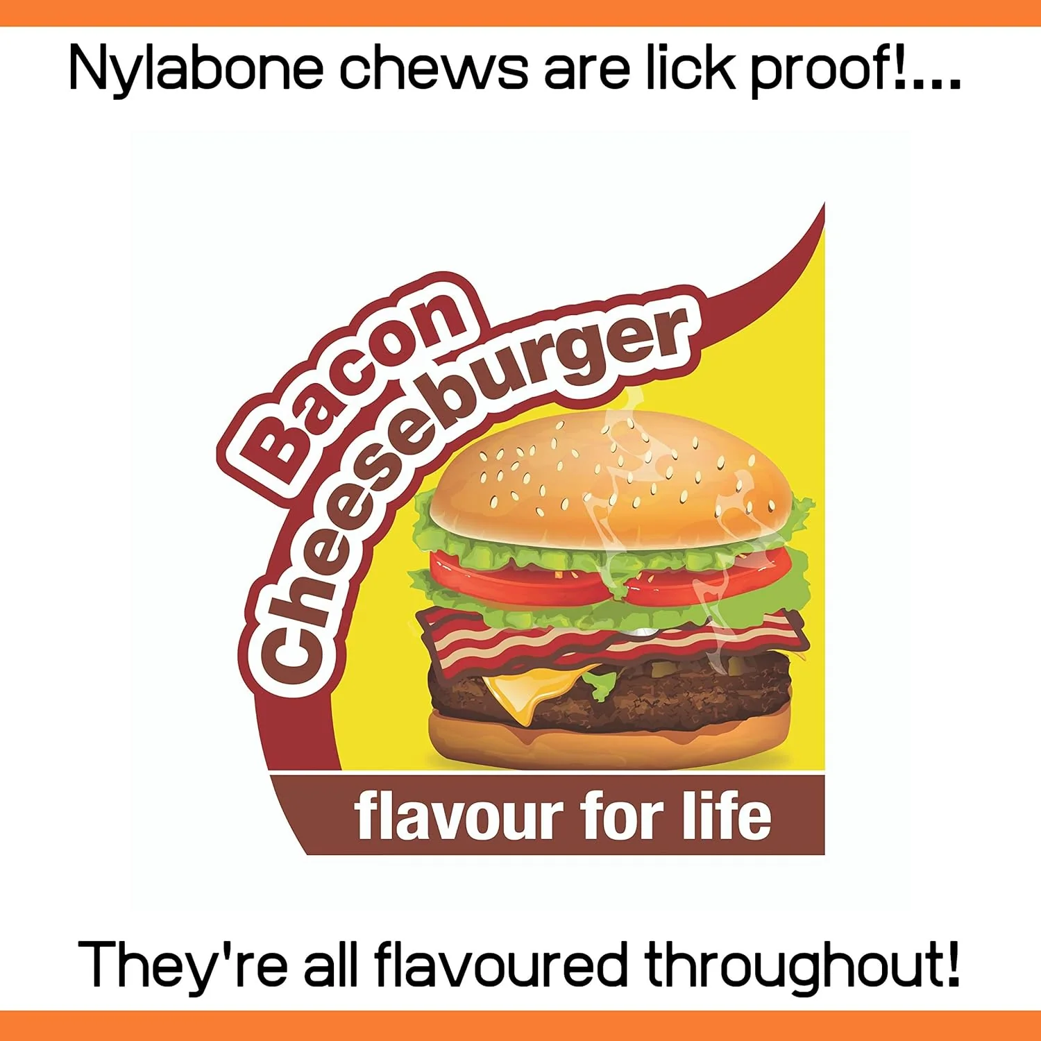 Nylabone Black Rubber Ring Roll & Chase Beef Medium - Image 5