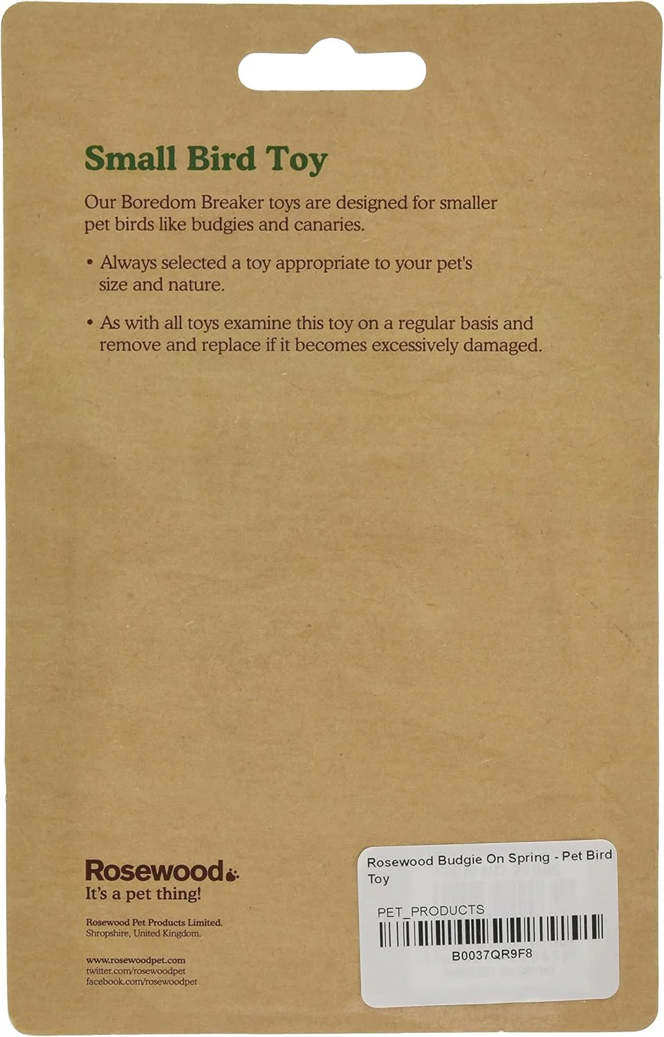 Rosewood Budgie On Spring - Image 3